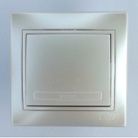 Розетка Lezard Мира выкл. СУ 1 кл. 10А перламутр (корпус PC) 701-3030 ...