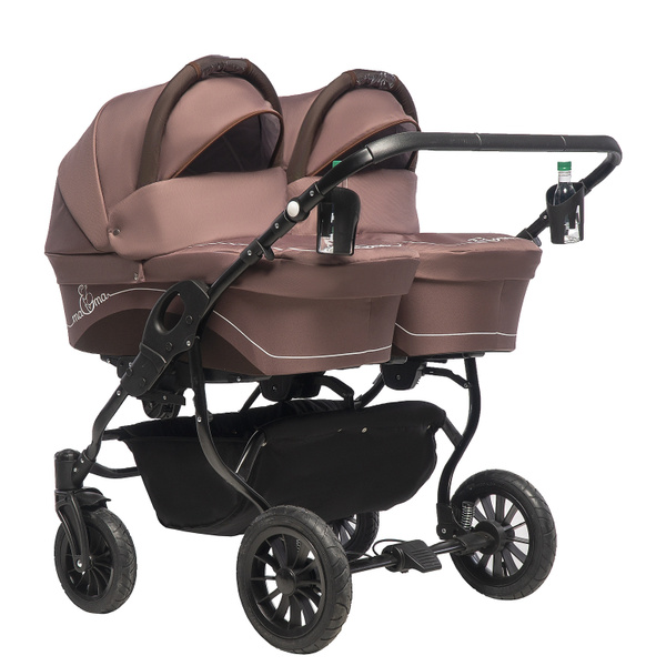 Коляска для двойни 2в1 maEma Lika Twin L6, бежевая - купить с доставкой ...