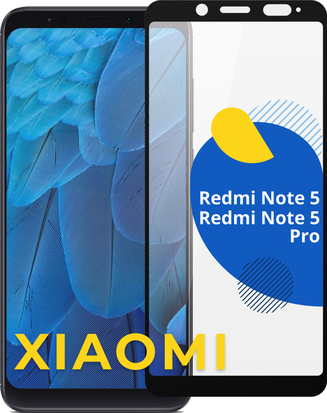 Полноэкранное защитное стекло для телефона Xiaomi Redmi Note 5 и Note 5 ...