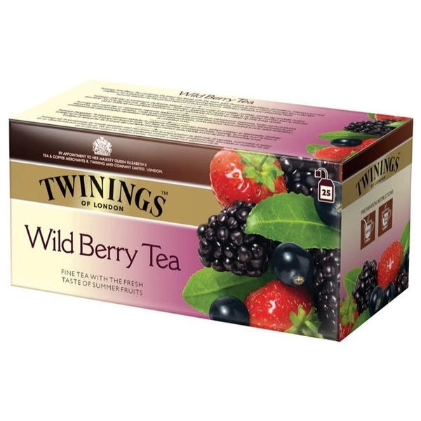 Чай Twinings в пакетиках черный Лесные ягоды 25 пакетиков по 2 гр Шри ...