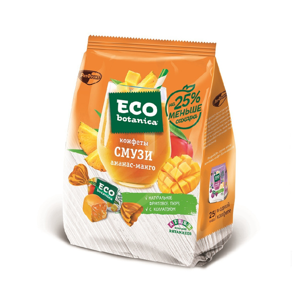 Конфеты-смузи Eco-botanica Ананас-Манго, 150 г - купить с доставкой по ...