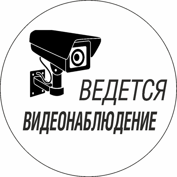 Картинка ведется видеонаблюдение а4 распечатать