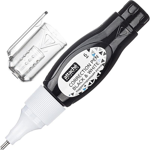 Корректирующий карандаш Attache Selection Black&White 6 мл ...
