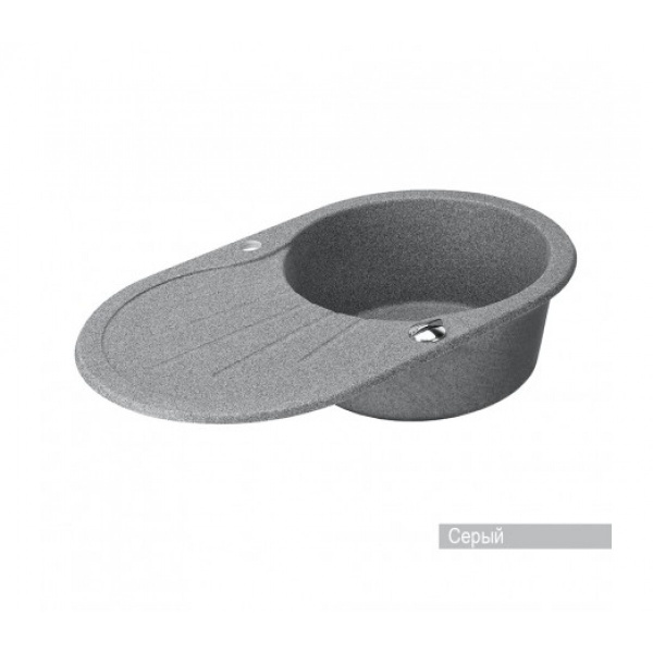 Мойка на кухню Aquaton Паола круглая с крылом серая - купить с ...