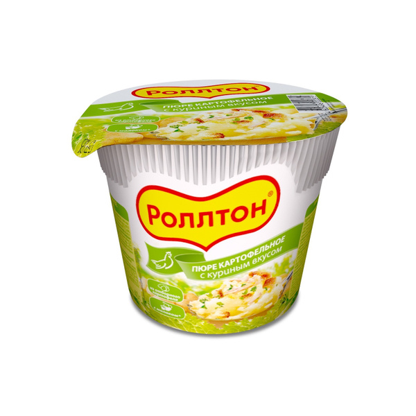 Характеристики Пюре картофельное "Роллтон" с куриным вкусом в стакане ...