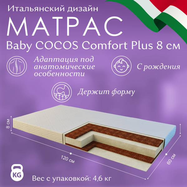 Матрас в кроватку Sweet BABY COCOS Comfort Plus (микрофибра ...