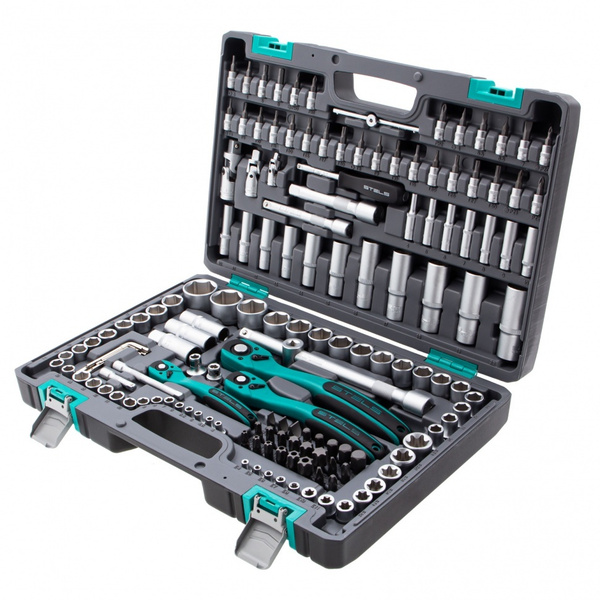 Набор инструмента STELS, 151 предмет, 1/4", 3/8", 1/2", CrV, усиленный ...