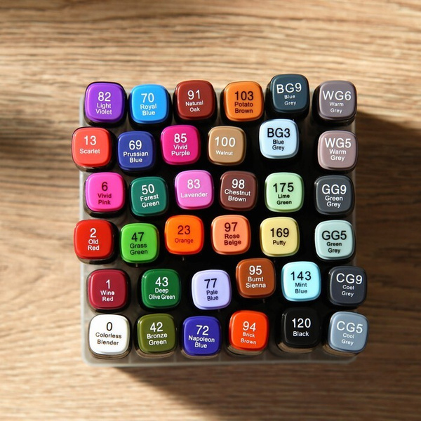 Маркеры/Маркеры для скетчинга 2-х сторонние, 36 цветов Nature Colors ...