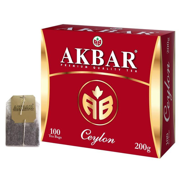 Чай Акбар Ceylon черный 100 пакетиков - купить с доставкой по выгодным ...