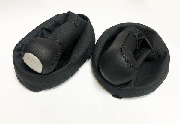 Ручки КПП и раздатки с чехлами из кожи на ВАЗ 2123, Шевроле Нива ...