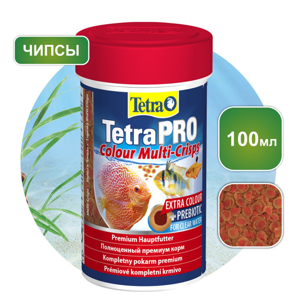 Корм для рыб Tetra TetraPRO Colour Multi-Crisps 100 мл, премиум чипсы ...