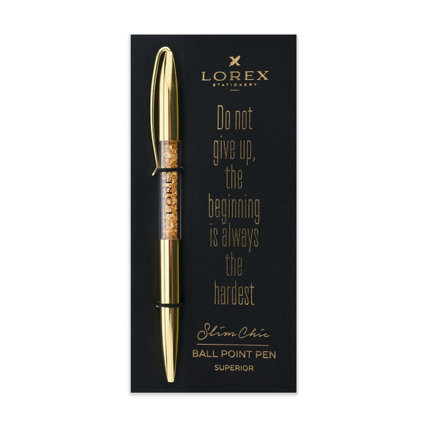 Ручка шариковая автоматическая LOREX SUPERIOR, серия "Slim Chic", синие ...