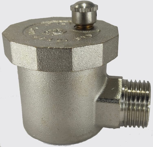 Воздухоотводчик боковой 1/2", НИКЕЛЬ "ViEiR" PF506 / Клапан радиаторный ...