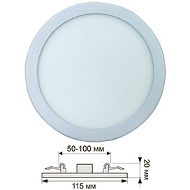 Ecola DARV80ELC Светодиодный светильник 8W 220V 4200K - купить в ...
