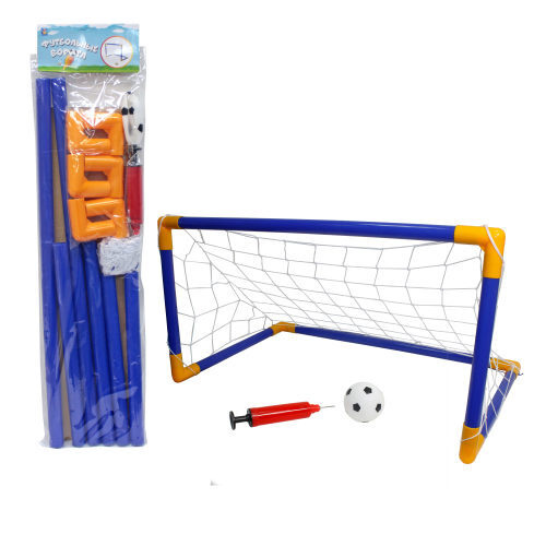 Футбольные ворота с мячом 12 см и насосом 1TOY, игры для улицы и дома ...