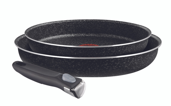 Набор сковород Tefal Ingenio Granit 3, сковороды 24/28 см + ручка ...