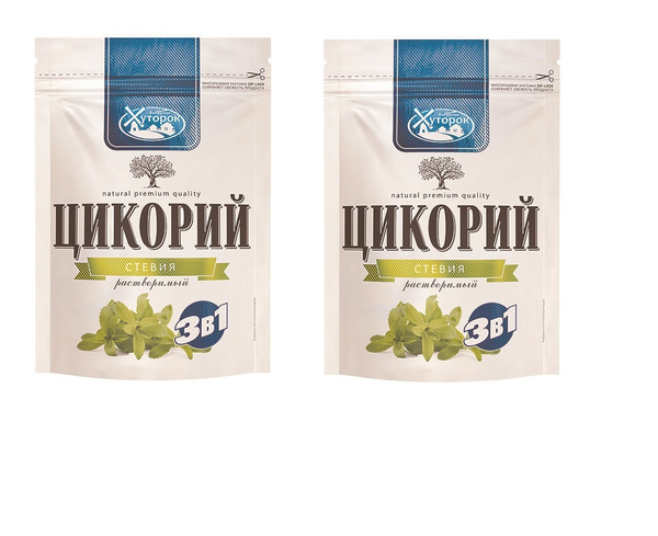 Цикорий Бабушкин Хуторок растворимый со стевией и сливками 100 г, 2 шт ...