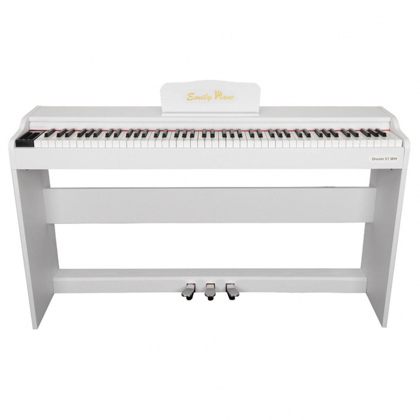 Цифровое пианино 88 клавиш EMILY PIANO D-51 WH взрослое со стойкой и ...