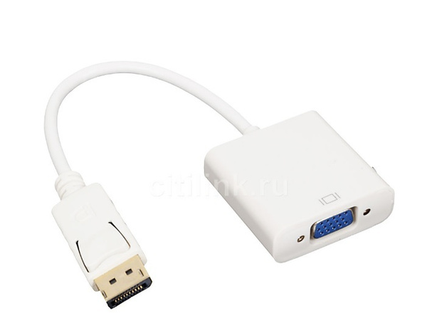 Кабель Адаптер Display Port DP (коннектор) - VGA (разъем) - купить по ...