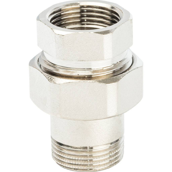 Американка STOUT 3/4"ВН, прямая, никель, уплотнение под гайкой o-ring ...