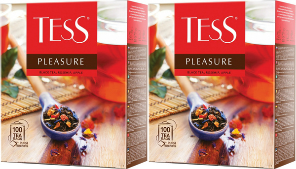 Чай черный Tess Pleasure в пакетиках 1,5 г х 100 шт в упаковке ...