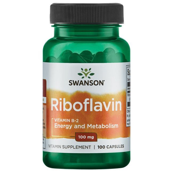 Витамин В2 Рибофлавин 100мг Swanson Riboflavin, 100 капсул / Для глаз ...