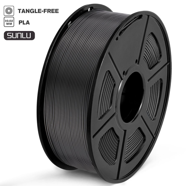 Пластик, Нить, Filament, Филамент для 3D-принтера SUNLU PLA Чёрный ...