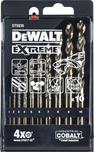 Набор сверл по металлу EX HSS-CO, 10 шт. DEWALT DT5935 - купить по ...