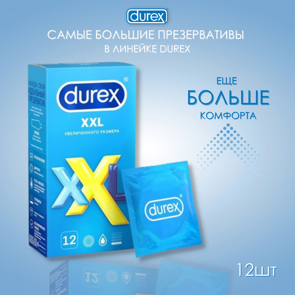 Durex XXL Презервативы увеличенного размера №12 - купить с доставкой по ...