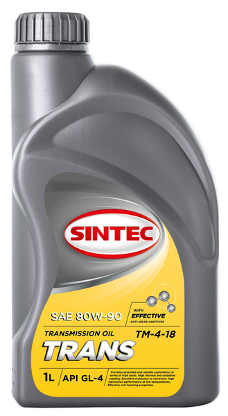 Трансмиссионное масло SINTEC TRANS ТМ 4 SAE 80W-90, API GL-4 ...