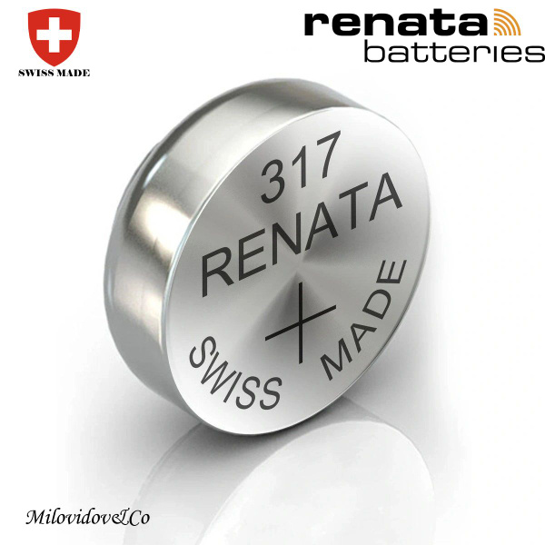 Renata Батарейка 317 (SR62, SR516), Оксид-серебряный тип, 1,55 В, 1 шт ...