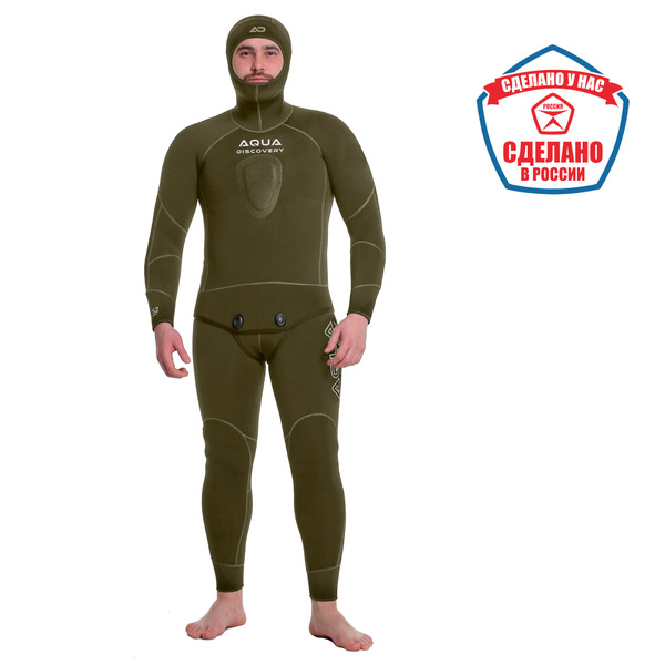 Гидрокостюм Aqua Discovery, 58, Неопрен, темно-зеленый купить по низкой ...
