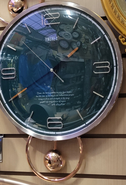 Большие Оригинальные настенные часы с маятником Зеленого цвета 37 на 48 ...