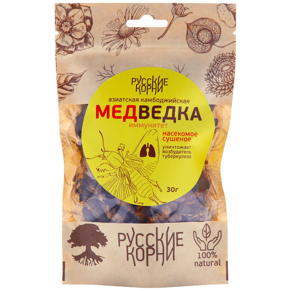 Русские Корни Медведка азиатская сушеная - купить с доставкой по ...