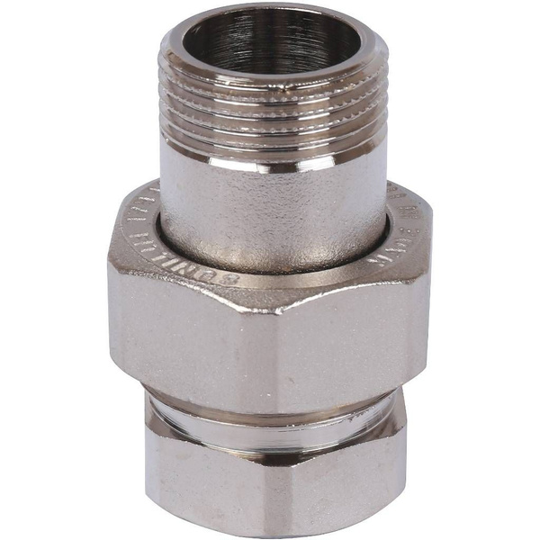 Американка STOUT 3/4" ВН, прямая, никель, уплотнение под плоскую ...