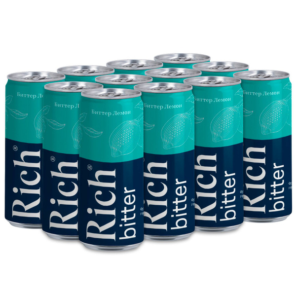 Рич / Газированный напиток Rich Bitter Лемон 0,33л х 12шт - купить с ...