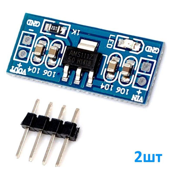 AMS1117 DC-DC 6-12V to 5V 0.8A, DC-DC преобразователь, вход 6...12В ...