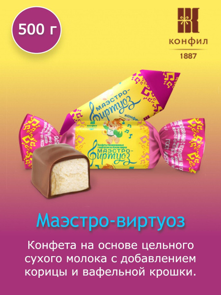 Конфеты глазированные весовые Конфил "Маэстро-виртуоз" на основе ...