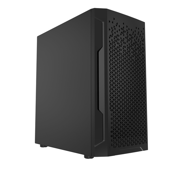 Powercase Компьютерный корпус Mistral Micro Z2B SI, черный (CMIMZB-F2SI ...