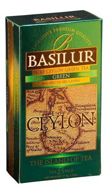 Характеристики Чай зеленый Basilur The island of tea Ceylon в пакетиках ...
