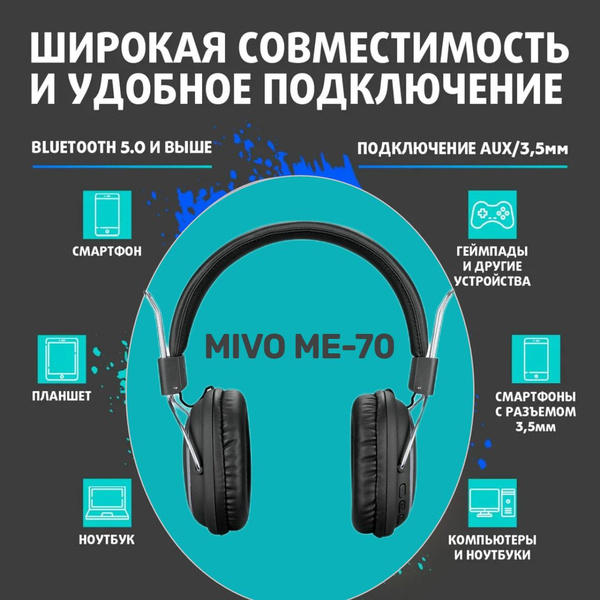 Наушники Накладные MIVO ME-70 - купить по доступным ценам в интернет ...