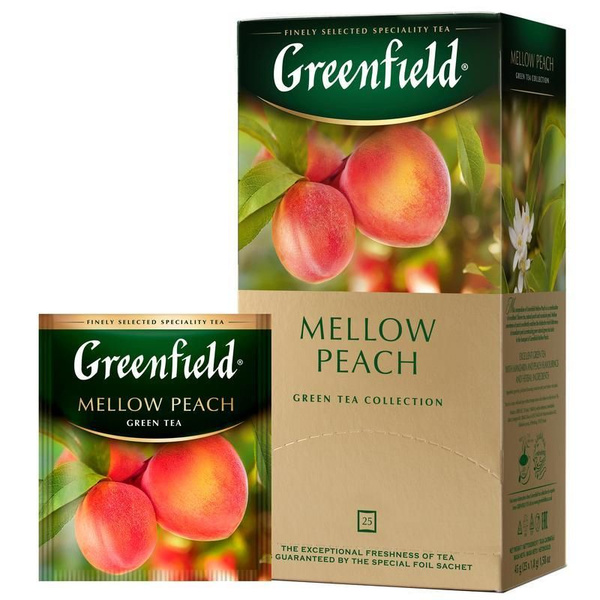 Greenfield Чай зеленый Mellow Peach, 25 пакетиков по 1,8 г - купить с ...