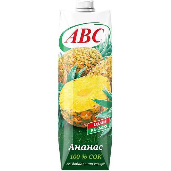 Сок "АВС" Ананасовый 1 л. 12 шт. - купить с доставкой по выгодным ценам ...