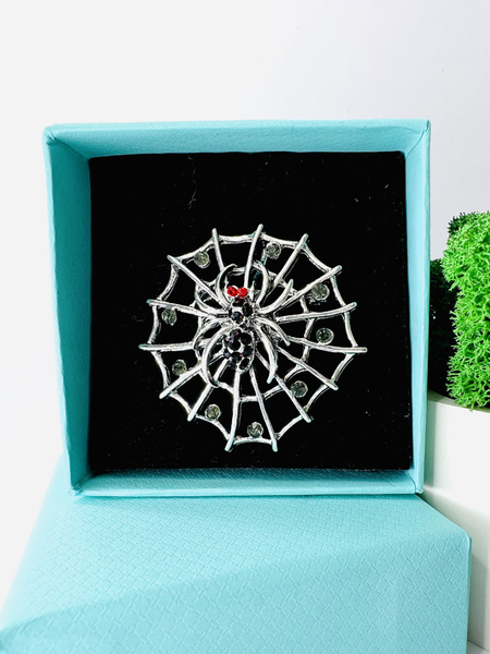 Брошка Паутина. Брошь паук. Броши паук на паутине. - купить с доставкой ...