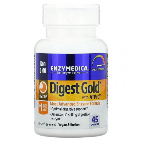 Digest Gold с ATPro пищевая добавка Enzymedica, ферменты, 45 капсул ...