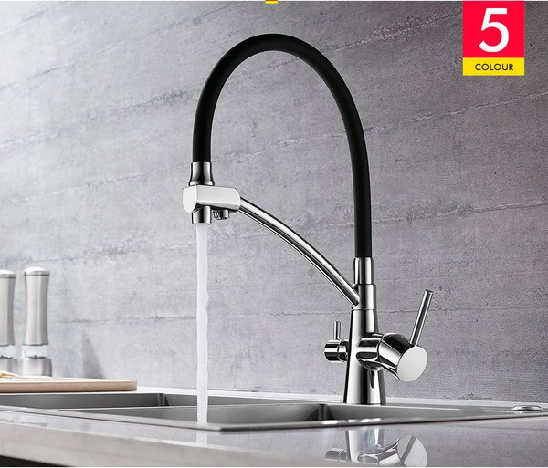 Смеситель для кухни с выходом для питьевой воды с гибким изливом ...