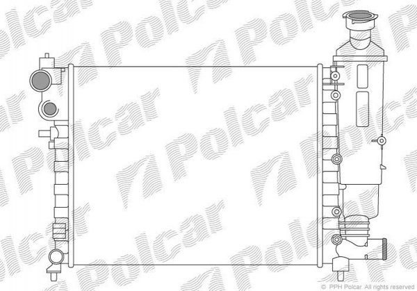Радиатор охлаждения для Пежо 106 1991-1996, Peugeot 106 радиатор ...