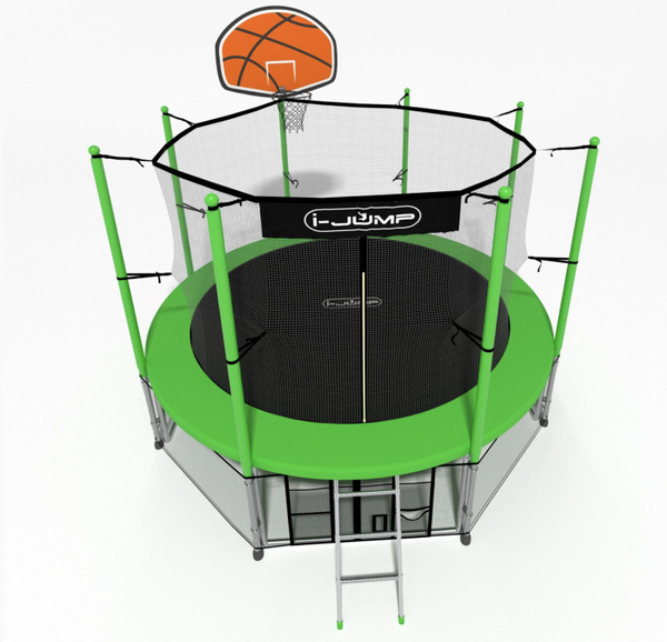 Батут каркасный i-JUMP батут с баскетбольным кольцом - купить по ...