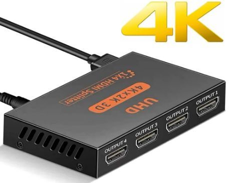 Разветвитель 1 HDMI вход - 4 HDMI выхода, 2K-4K, HDMI 1-4 splitter ...