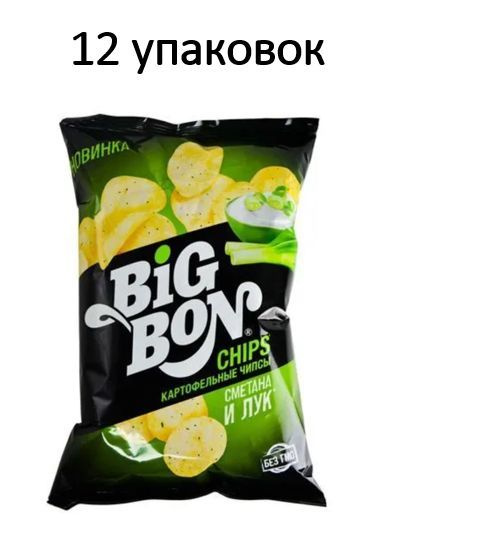 Чипсы БИГ БОН Сметана Лук 75гр. - купить с доставкой по выгодным ценам ...